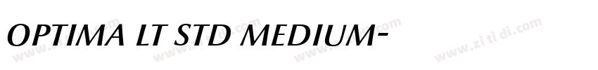optima lt std medium字体转换